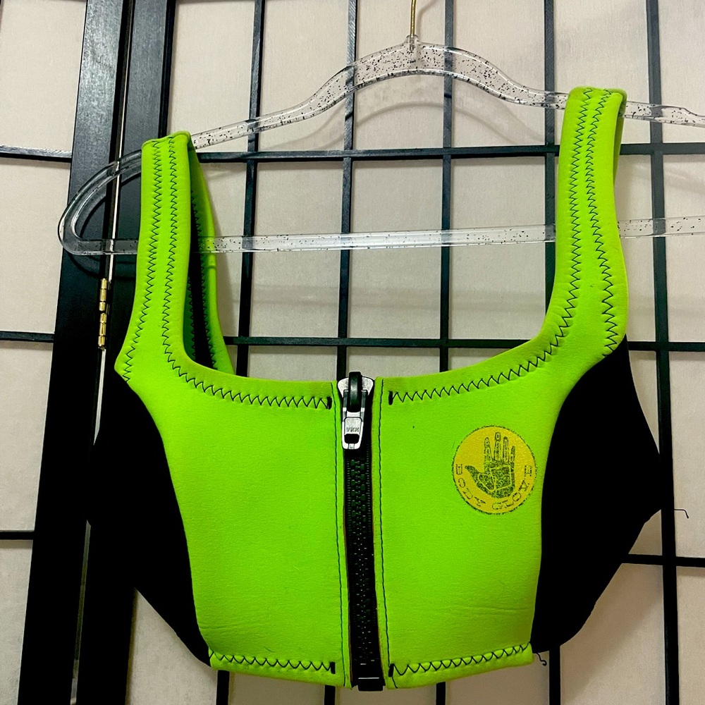 Body Glove Swim Top 80s retro with zipper